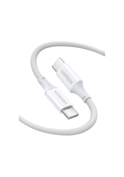 Ugreen Usb-c 100w 3a Qc Pd Silikon Örgülü Hızlı Şarj Kablosu, 1 Metre, Beyaz, 15267