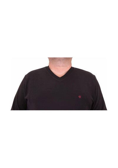 Moc Grande Mocgrande Büyük Beden Selanik V Yaka Classic Sweat 23201 Sıyah-Sıyah Moc Grande Mocgrande Büyük Beden Selanik V Yaka Classic Sweat 23201 Sıyah-Sıyah