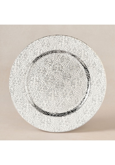 Karaca Home New Year Yılbaşı Snow Supla Silver 33 Cm Gri
