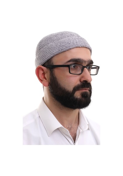 Gri Katlamalı Sade Desen Kışlık Kadife Takke Şapka