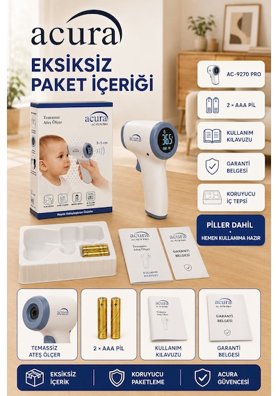 Acura Ac-9270 Pro Titreşimli Profesyonel Ateş Ölçer