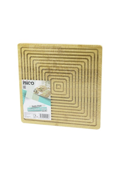 Bambu Servis Ve Sunum Tahtası 28x28 Cm Çift Taraflı