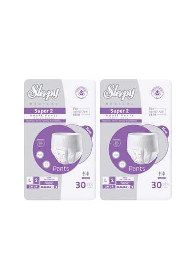 Sleepy Süper2 Emici Külot L Beden 2 Paket 60 Adet