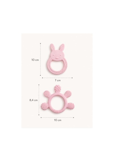 Bebek Diş Kaşıyıcı Kolay Tutuş, Güvenli Kullanım Pembe