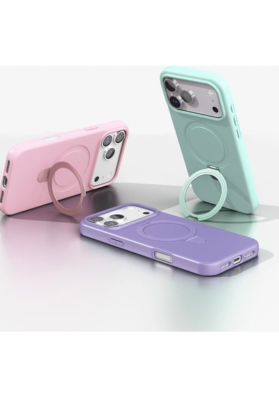Apple, Uyumlu iPhone 17 Pro Regal Magsafe Standlı Kapak Siyah