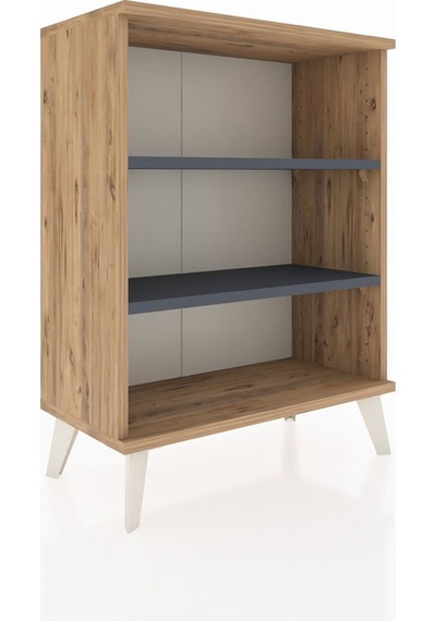 Arges Komodin 2 Raflı 2 Kapaklı 60x30x80 Çam-antrasit Atlas Çam