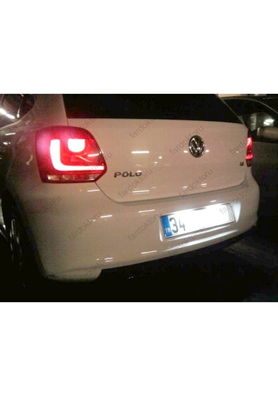 Fardoktoru Vw Polo 6R Beyaz Led Plaka Lambasi Seti Ariza Yakmaz