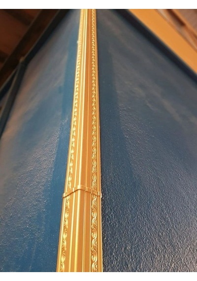 Dekoratif Poliüretan Duvar- Tavan Köşe Profili Çıtası Altın Renk En:4x4 Cm-boy:100 Cm - Duvar Süsü