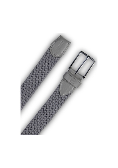 Mft Leather Hakiki Deri Erkek Örgü Esnek Kemer 3,5cm, Gri 9860 Gri