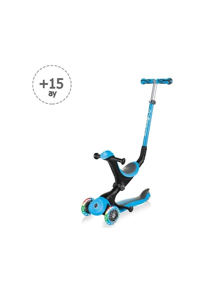 Globber Go Up Deluxe Işıklı Teker Çocuk Scooter Mavi