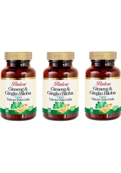 Ginseng & Ginkgo Biloba 720 Mg 120 Tablet X 3 Adet