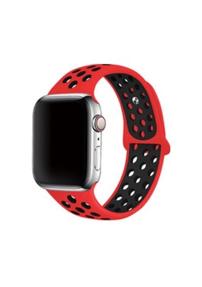 Apple Watch Uyumlu Ultra 49mm Kordon Krd-02 Silikon Strap Kayış - Kırmızı