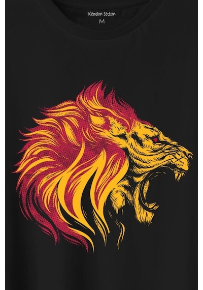Aslan Lion Head Champion Şampiyon Kral King Galata Baskılı Tişört Unisex T-shirt 001