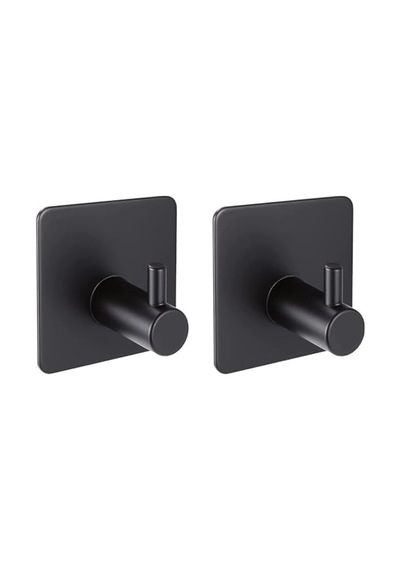 2 Adet Paslanmaz Çelik Mat Siyah Banyo Askısı/bornoz Askısı/havlu Askısı/havluluk/paslanmaz Hooks 7/8 Yaş
