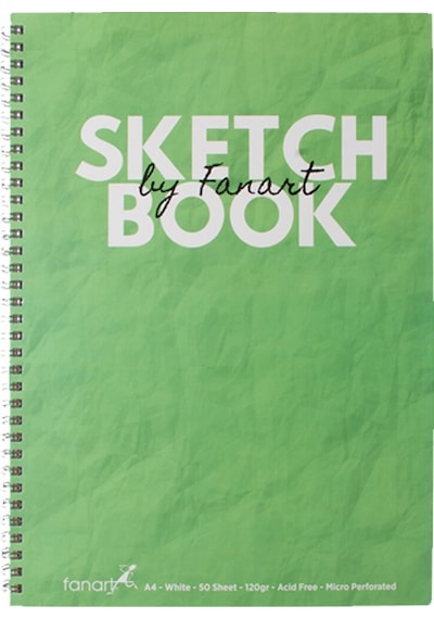 Fanart Academy Sketch Book 120 Gr Spiralli 50 Yp A4 Yeşil 8673