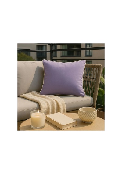 Lila Kırlent Kılıfı 45x45 Dekoratif Modern Kırlent Çok Renkli