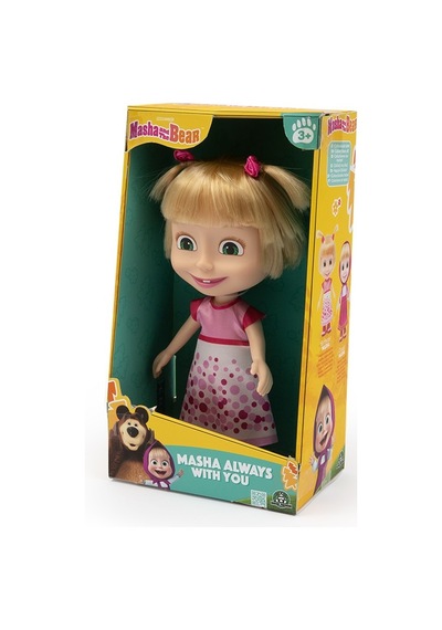 Masha & Koca Ayı Kıyafetleri Değiştirilebilen Masha Bebek Doğum Günü Bebeği - 23 Cm - Model 2