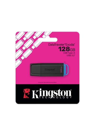 Lexroo 128gb Portable Usb 3.2 Gen 1 Datatraveler Exodia Black/blue
