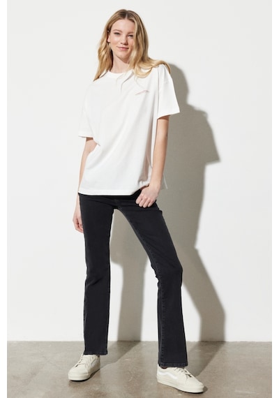 Wrangler Bootcut Fit Normal Bel Bol Paça Esnek Jean Kot Pantolon W28BCZ36C Siyah