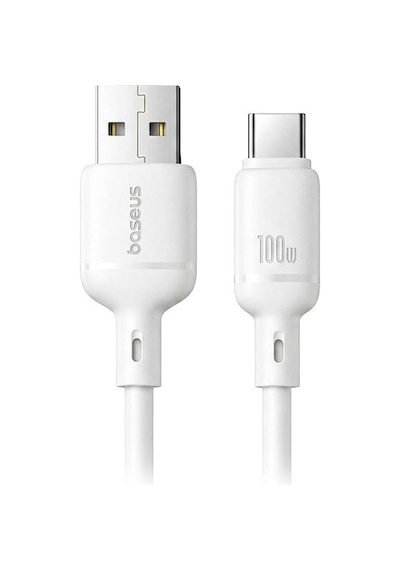 Baseus Silky Süper Hızlı Data Kablosu Usb-a To Usb-c 3a 1m Beyaz