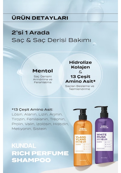 Kundal Rich Perfume Shampoo White Musk 500 ML