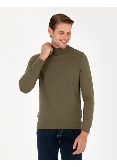 Pierre Cardin Erkek Koyu Haki Kazak /triko 50296548-vr111 Koyu Haki