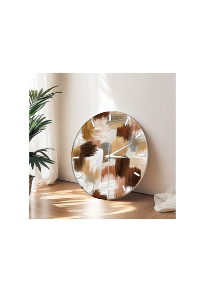 Dekoratif Duvar Saati 33 Cm Uv Baskılı Mdf Duvar Saati Çok Renkli