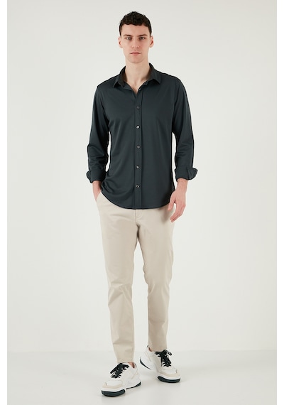 Buratti Pamuklu Regular Fit Düz Yaka Erkek Gömlek Cf25S119628 Antrasit Buratti Pamuklu Regular Fit Düz Yaka Erkek Gömlek Cf25S119628 Antrasit