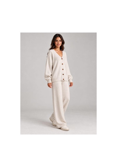 Velora Grup Triko 2'li Takım Oversize Bej - 938221605 Bej