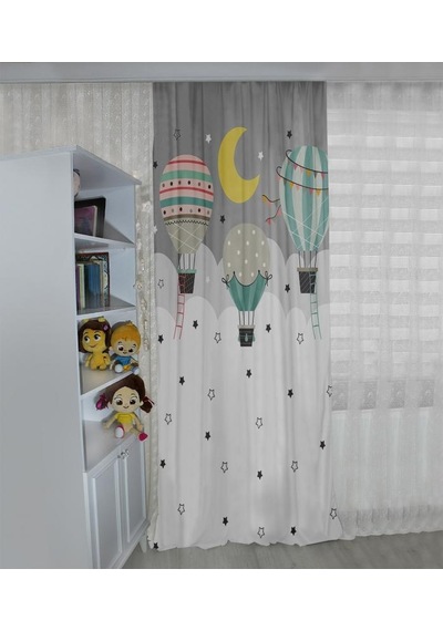 Caprice Uçan Balonlar Cp178 Çift Kanat Çocuk Fon Perde