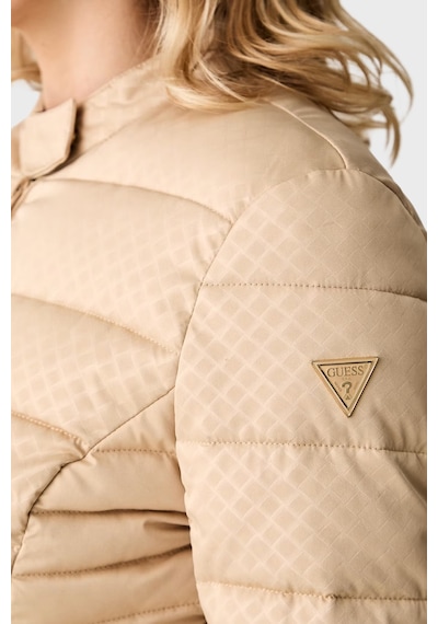 Guess New Vona Regular Fit Dik Yaka Şişme Mont W6yl16w2891 Kadın Mont W6yl16 W2891 C1c2 Bej