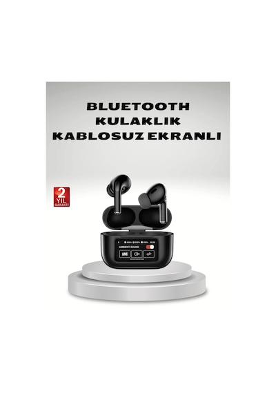Aktif Gürültü Engelleme Anc Kablosuz Bluetooth Kulaklık Dijital Ekranlı, Dokunmatik Ve Uzun Pil Ömürlü - Lisinya