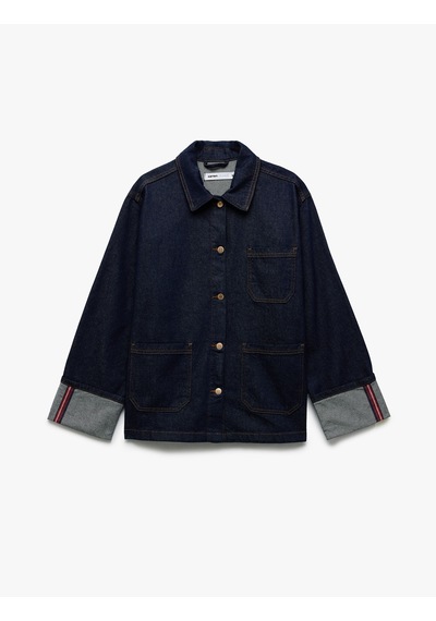 Koton Pamuklu Cep Detaylı Klasik Yaka Düğmeli Denim Ceket Koyu İndigo 5sal50027md Dark Indigo İndigo Koton Pamuklu Cep Detaylı Klasik Yaka Düğmeli Denim Ceket Koyu İndigo 5sal50027md Dark Indigo İndigo