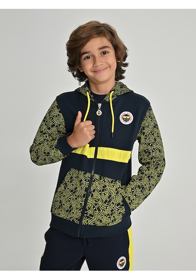 Fenerium Çocuk Trıbun Logo Patternli Sweat Fb Laci Yeni