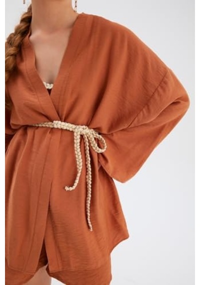 Kuşak Detaylı Salaş Kimono Stn139kce1059 Diğer