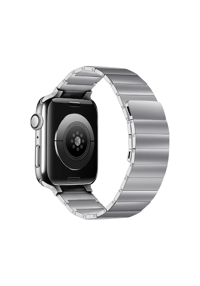 Apple Uyumlu Watch 38mm Kr404 Huks Kordon - Gümüş