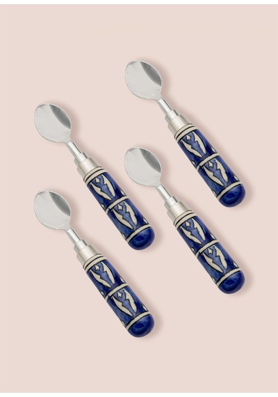 The Mia Corallo Dondurma Kaşığı 4 Lü Set Mavi