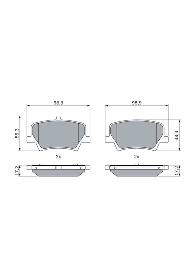 Volvo Xc40 1.5 T3 2019-2022 Bosch Arka Balata B3154t2-b3154t7
