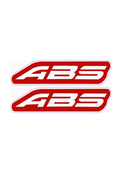 Abs Sticker 7cm Kırmızı - Etiket 2 Adet
