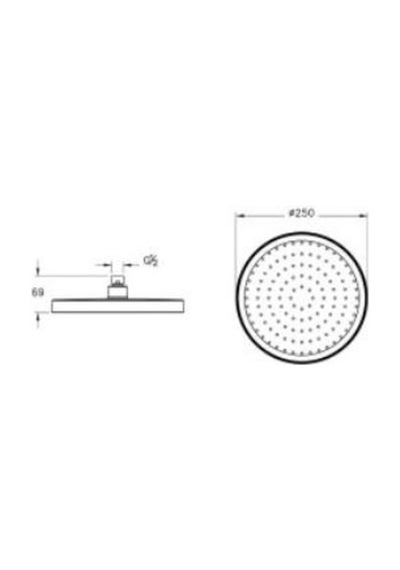 Artema Core Round A4591224 Duş Başlığı, Fırçalı Bakır Diğer