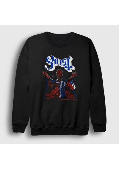Presmono Unisex Chile Ghost Sweatshirt Siyah