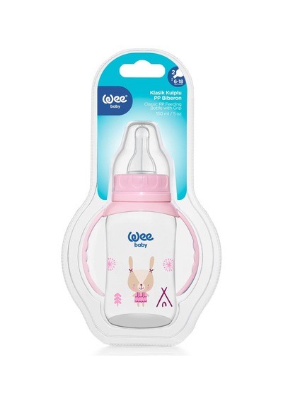 Wee Baby Klasik Kulplu Pp Biberon 150 Ml - Temizleme Seti Pembe