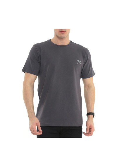 Raru Erkek %100 Pamuk T-Shirt Gravıs Antrasit (541475217)