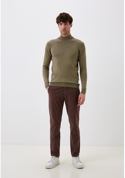 Erkek Yarım Balıkçı Boğazlı Triko Olive Slim Fit Pamuklu Sık Örme Kazak Ncs Jeans 3005-olive Yeşil