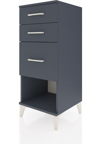 Hyperion Komodin 3 Çekmeceli 44x44x106 Antrasit-antrasit Antrasit