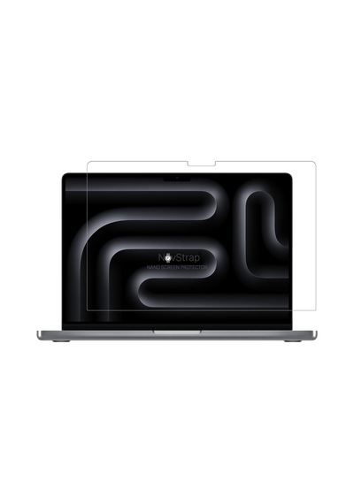 Novstrap Apple Uyumlu MacBook Pro M3 14 İnç A2992 A2918 İle Ekran Koruyucu Parlak Nano Film