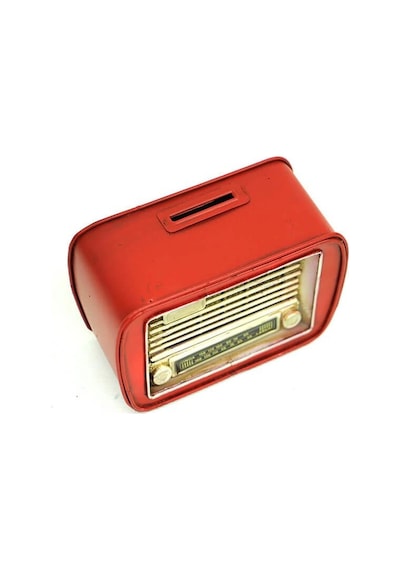 Dekoratif Metal Radyo Kumbara Vintage Ev Ofis Hediyelik