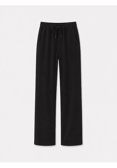 Xint Siyah Pamuk Dokulu Oversize Sweat Pantolon 470456