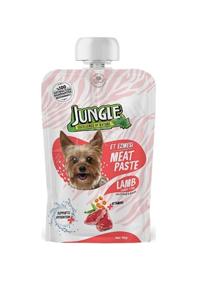 3 Adet Jungle Köpek Et Ezmesi Taze Kuzulu Havuçlu 90 Gr