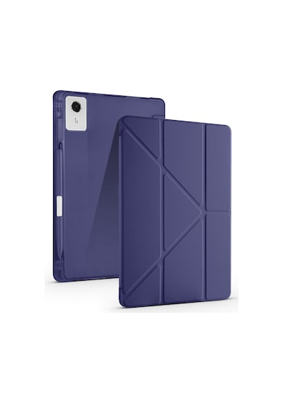 Lenovo Idea Tab Plus 12.1 Tablet Kılıf Kalem Bölmeli Standlı Uyku Modlu Lüx Smart Cover Kapaklı Kılıf